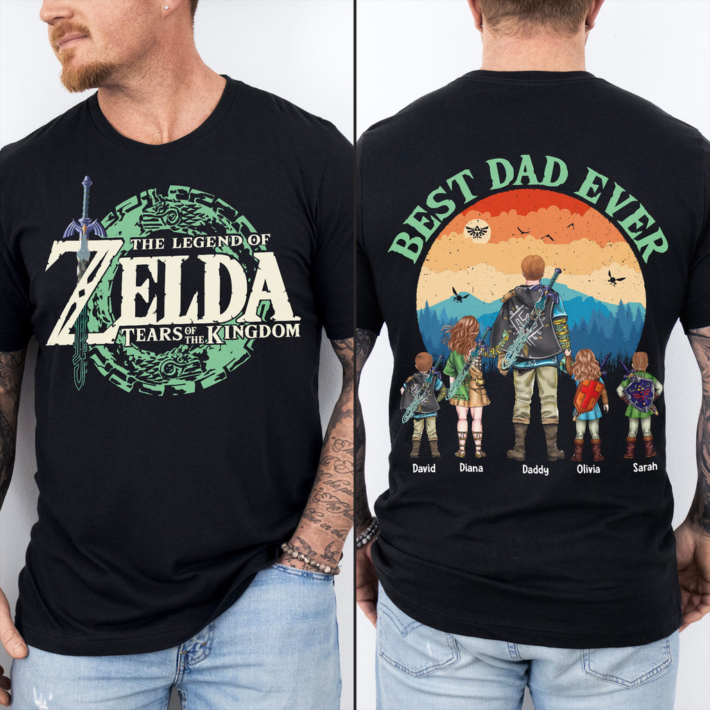 Personalized Fantasy Adventure T-Shirt Best Dad Ever Gift