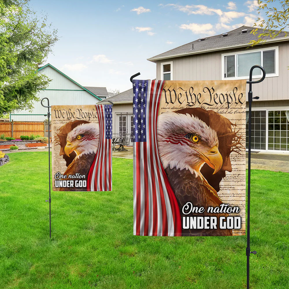 American Flag with Eagle & Jesus - Personalized 250th Anniversary Gift