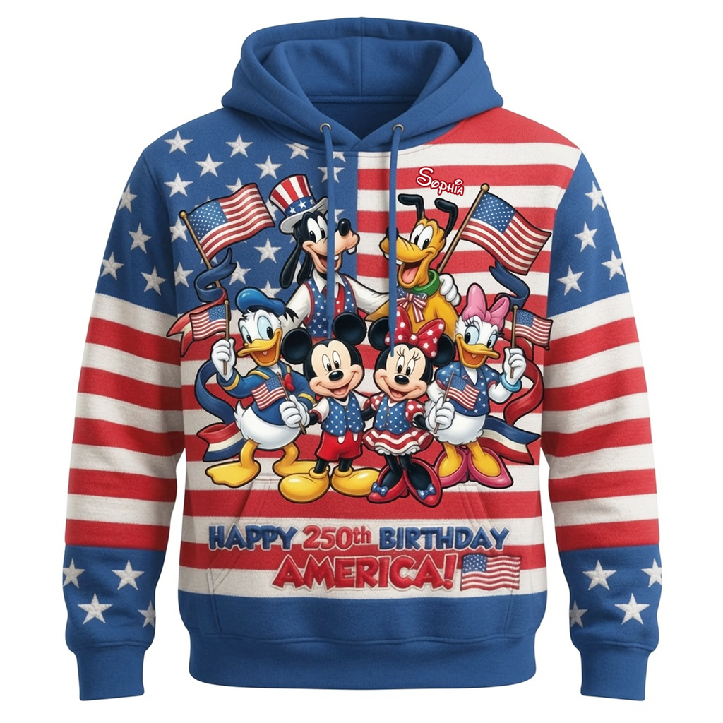 Personalized Mickey Mouse Independence Day Shirt | USA 250th Anniversary Gift