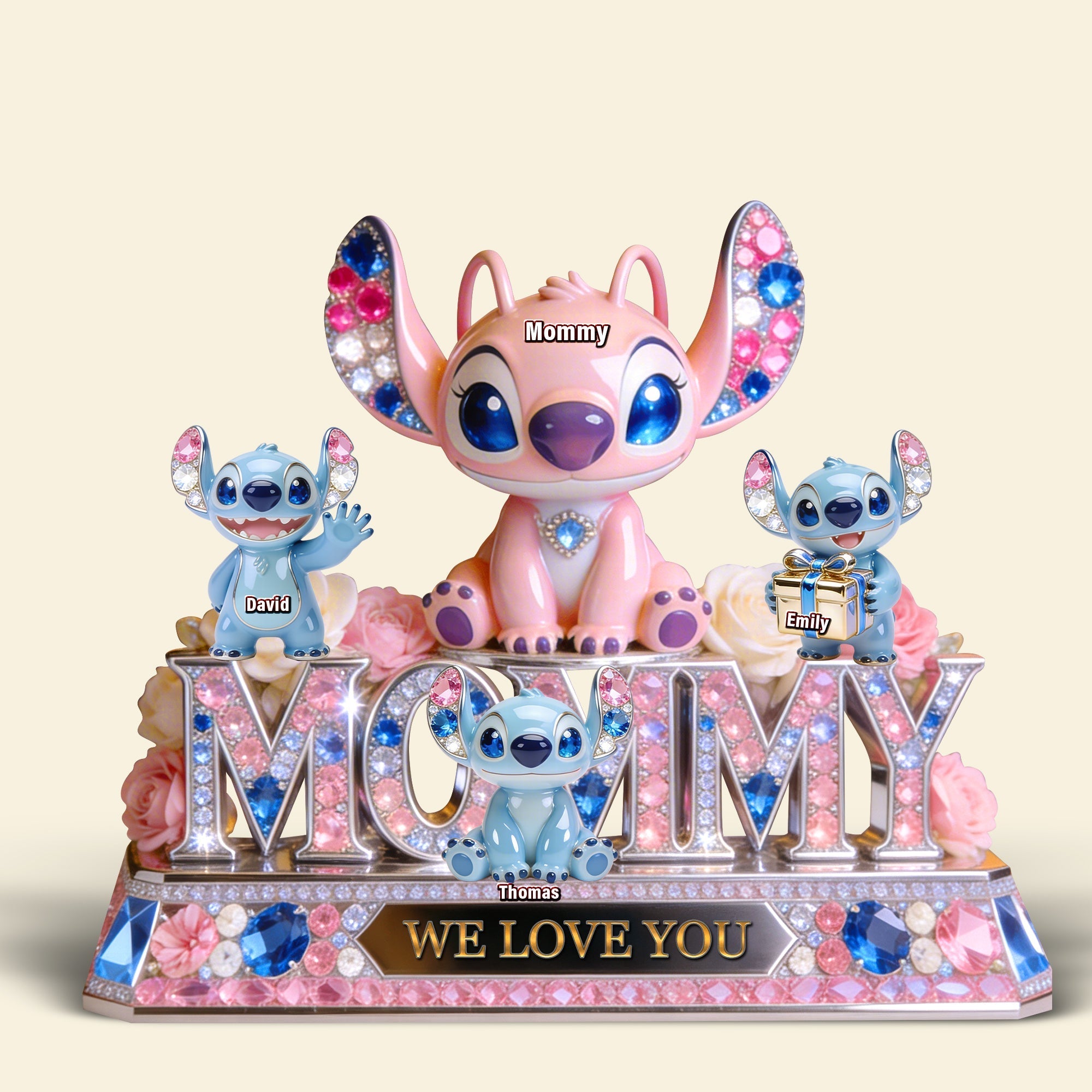 Personalized Acrylic Plaque for Mom with Family Names - Unique Gift for Movie Fans