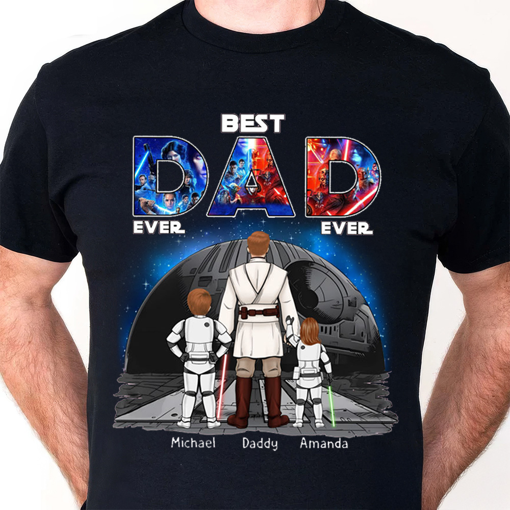 Personalized Best Dad Ever Shirt Custom Name Gift for Dad