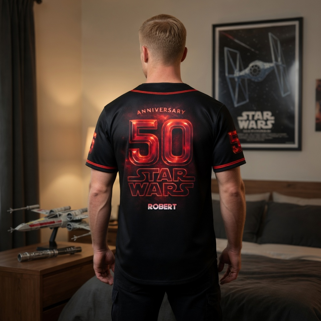 Personalized Star Wars Baseball Jersey Custom Name Gift for Movie Fans