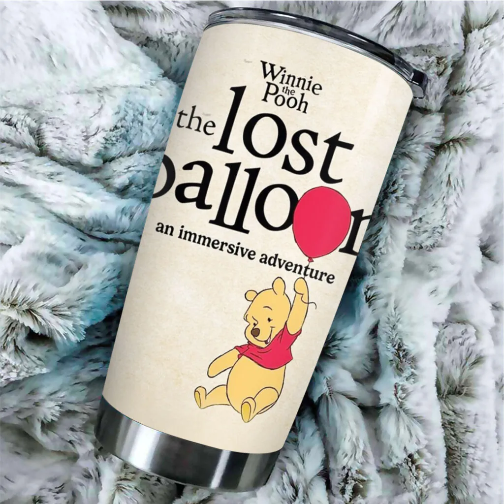 Personalized Winnie the Pooh Tumbler Custom Name Gift for Kids Tumbler GradoCreations
