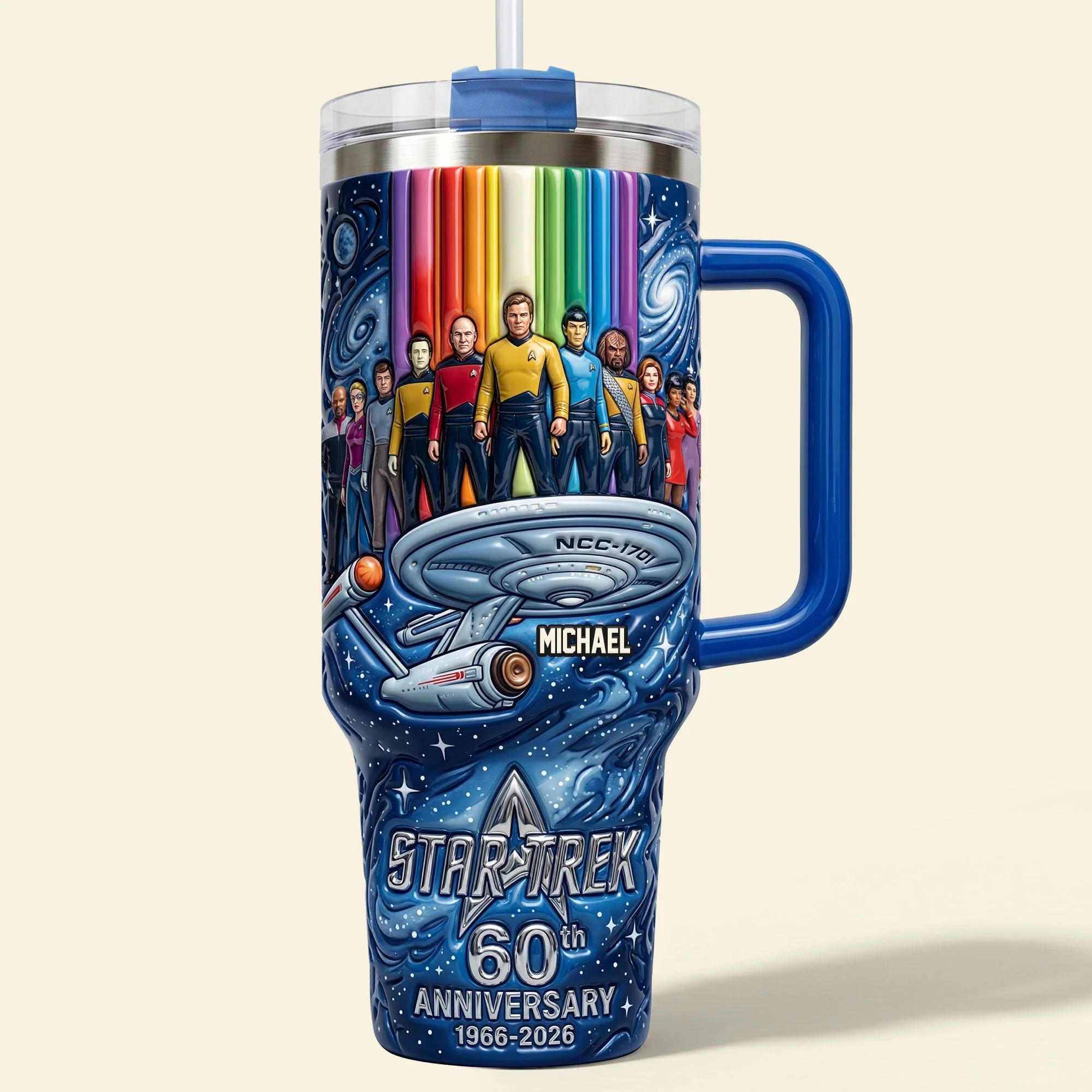 Personalized Star Trek 60th Anniversary Tumbler Gift for Movies Fans Tumbler GradoCreations