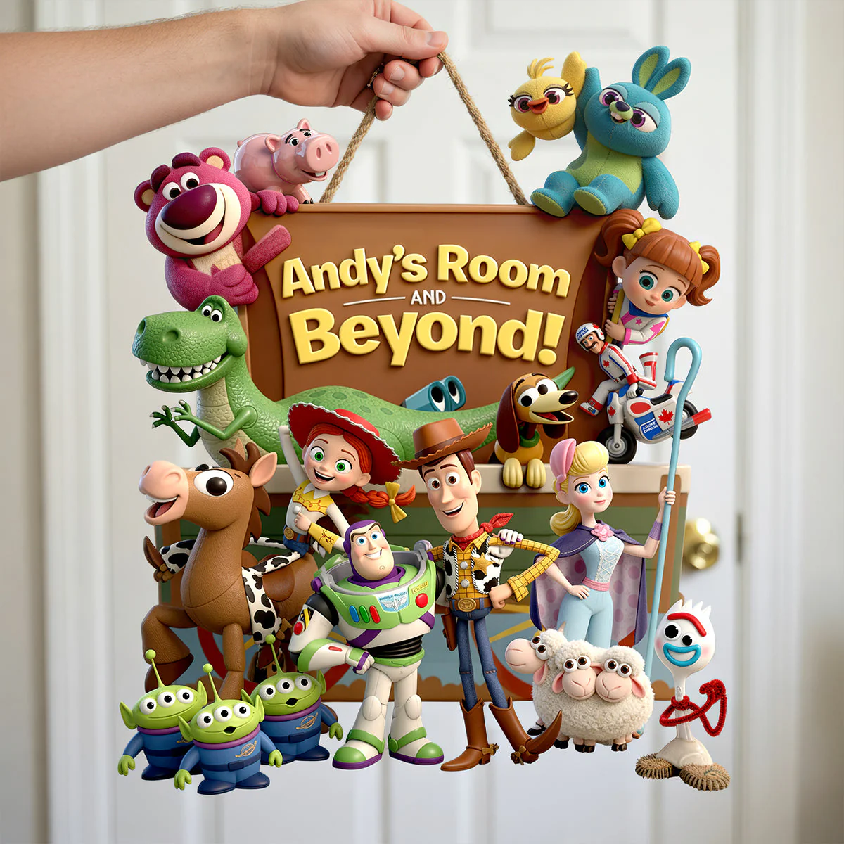 Personalized Kids Wood Sign With Toy Story Design | Custom Gift