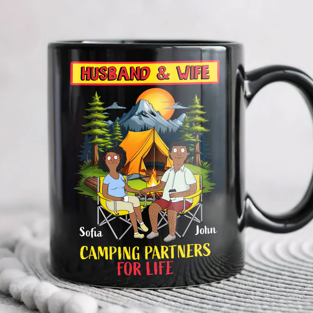Personalized Camping Mug for Husband & Wife | Couples Gift