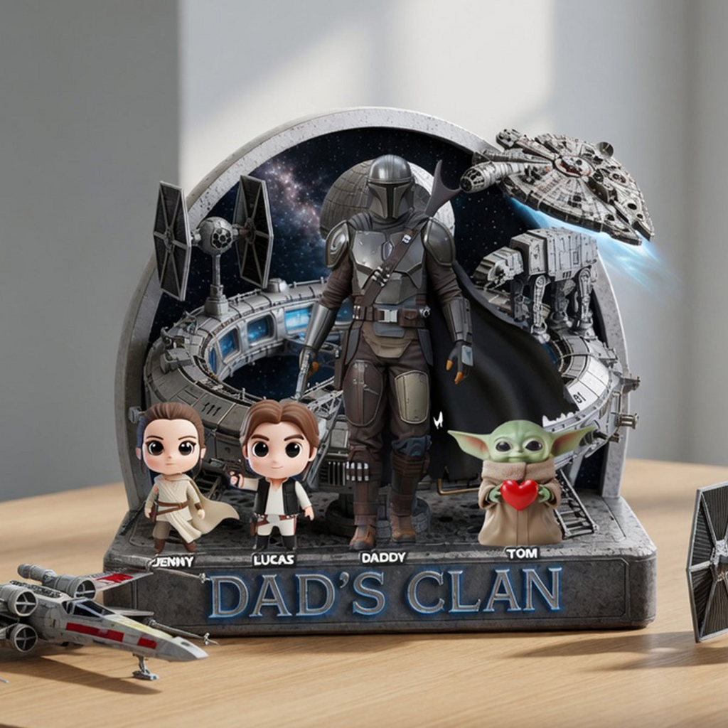 Personalized Acrylic Galaxy Star Plaque Gift for Dad - Father's Day
