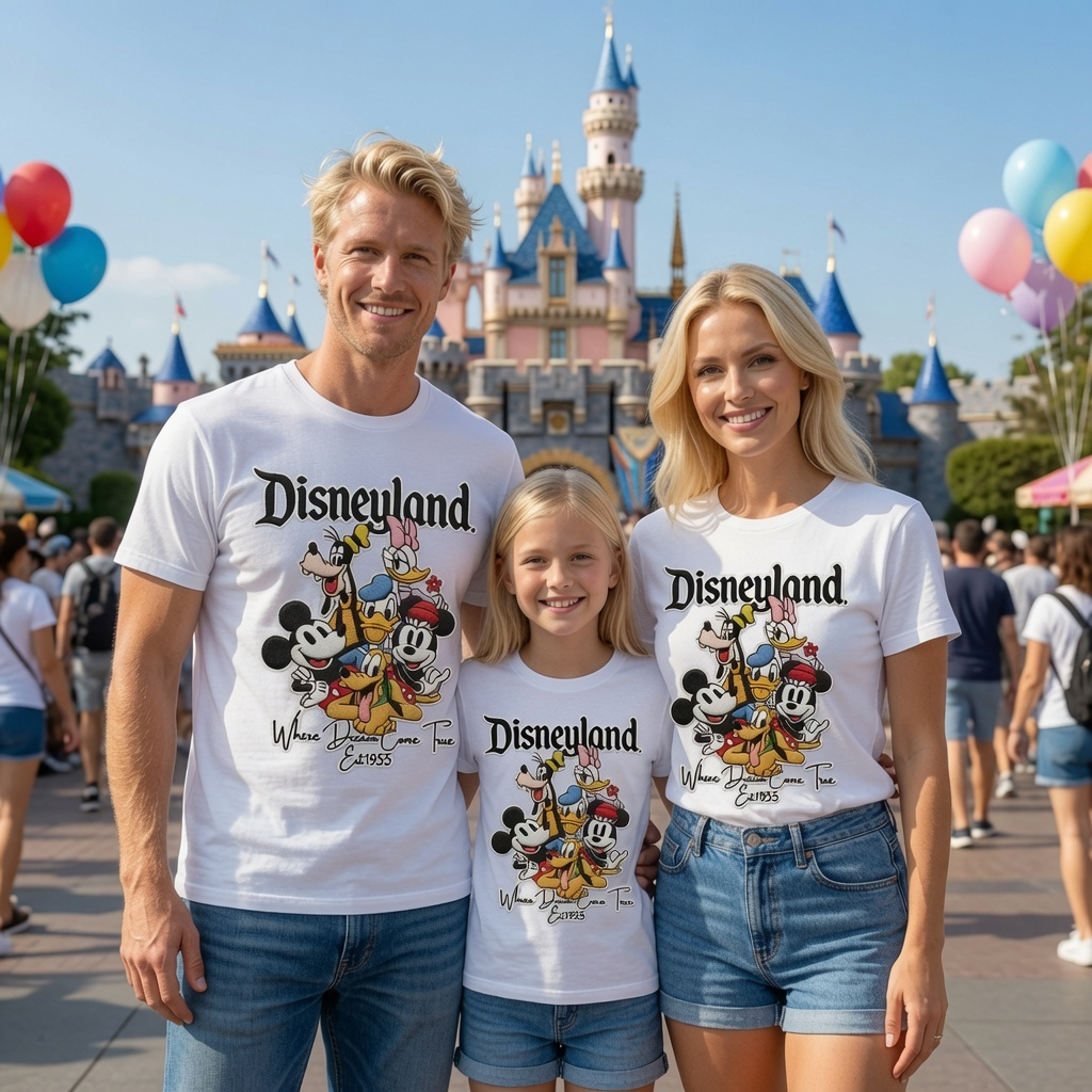 Personalized Disney Family Matching Shirt Custom Name Gift Cotton Apparel GradoCreations