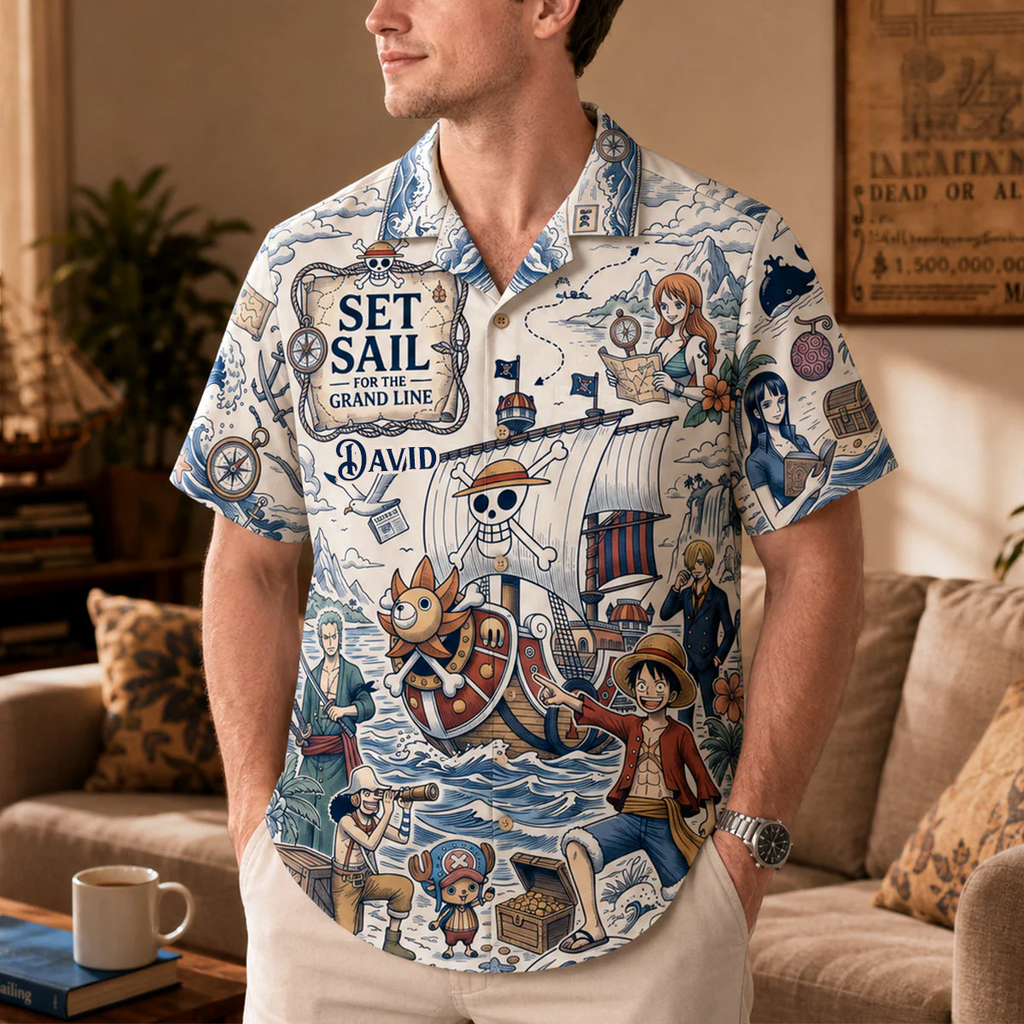 Personalized Pirate Adventure Hawaiian Shirt Custom Name Gift for Fans