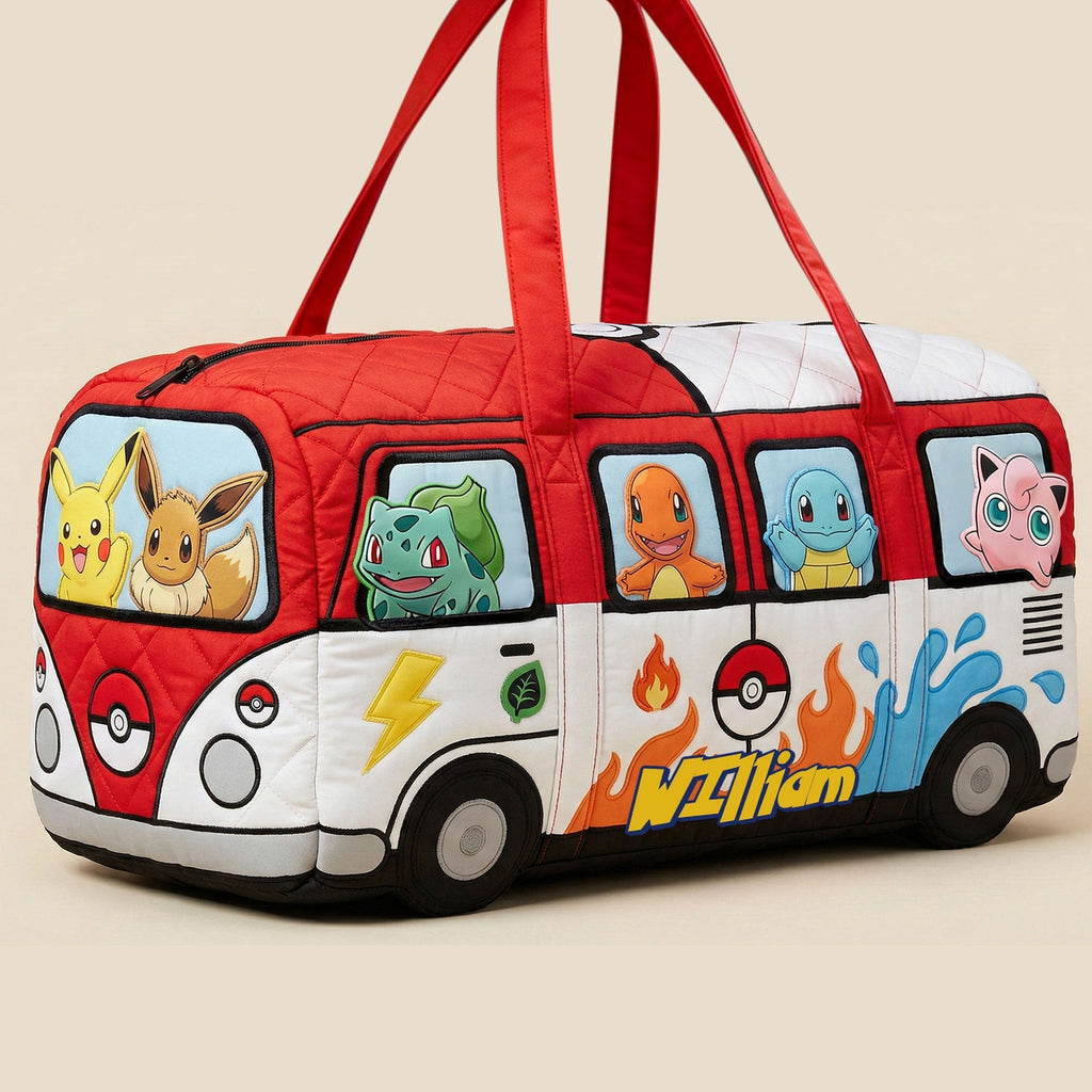 Personalized Pokémon Quilted Duffle Bag Gift for Kids