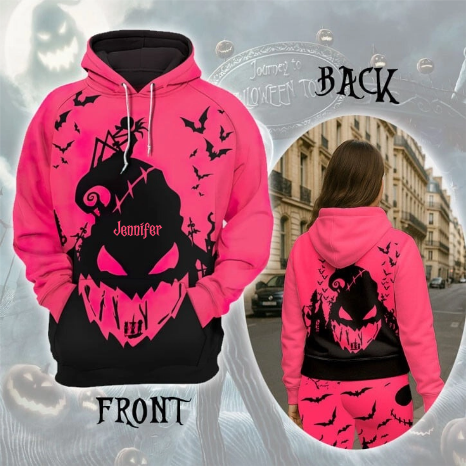 Personalized Spooky Boogie Man Hoodie & Leggings Set Gift for Her