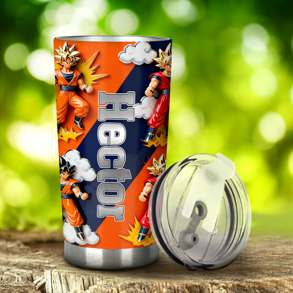 Personalized Dragon Ball Z Tumbler Custom Name Gift for Fans