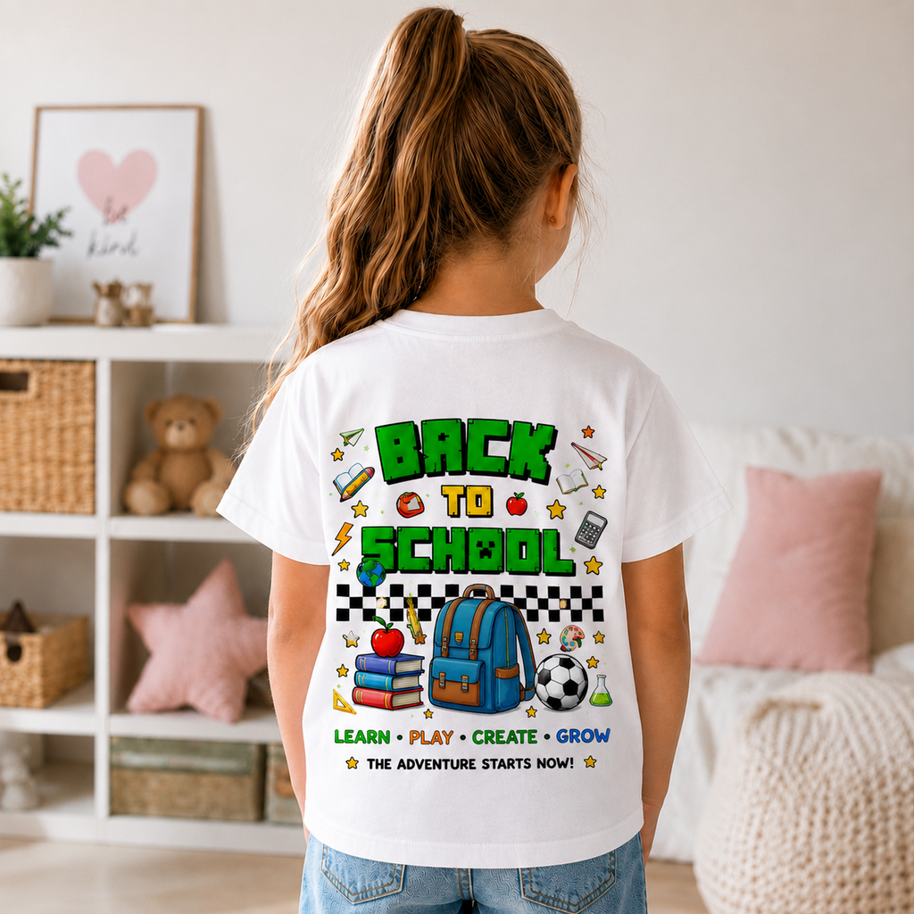 Custom Personalized Back to School Kid T-Shirt Gift for Boys/Girls Cotton Apparel GradoCreations