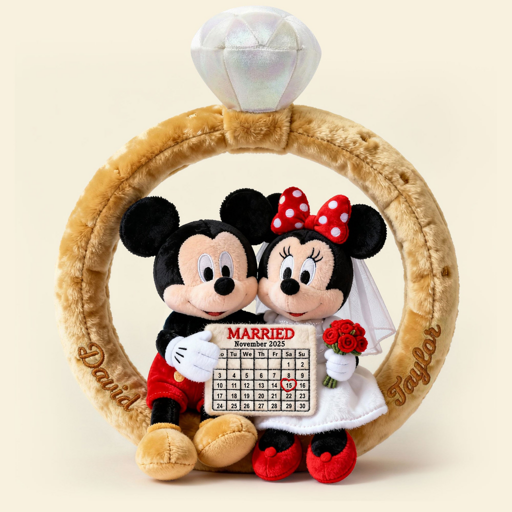 Personalized Wedding Couple Plush Pillow Custom Shape Gift
