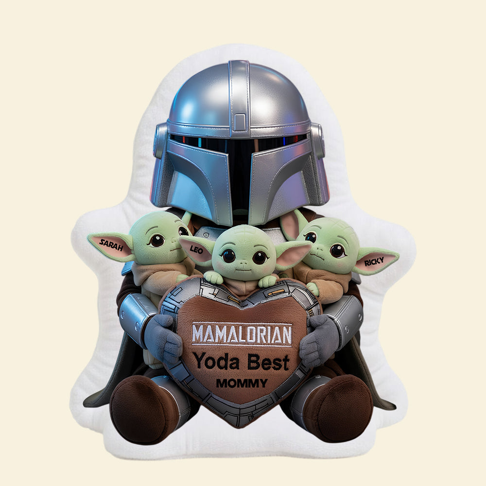 Personalized Yoda Best Mom Ever Pillow Custom Gift for Mom