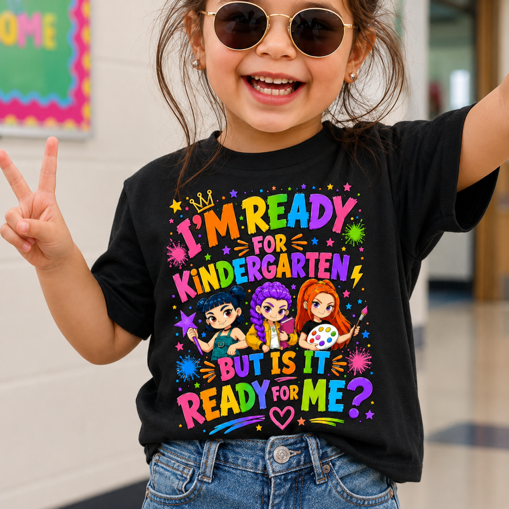 Personalized Kids Back to School Shirt Funny Gift for Kindergarten First Grade Cotton Apparel GradoCreations