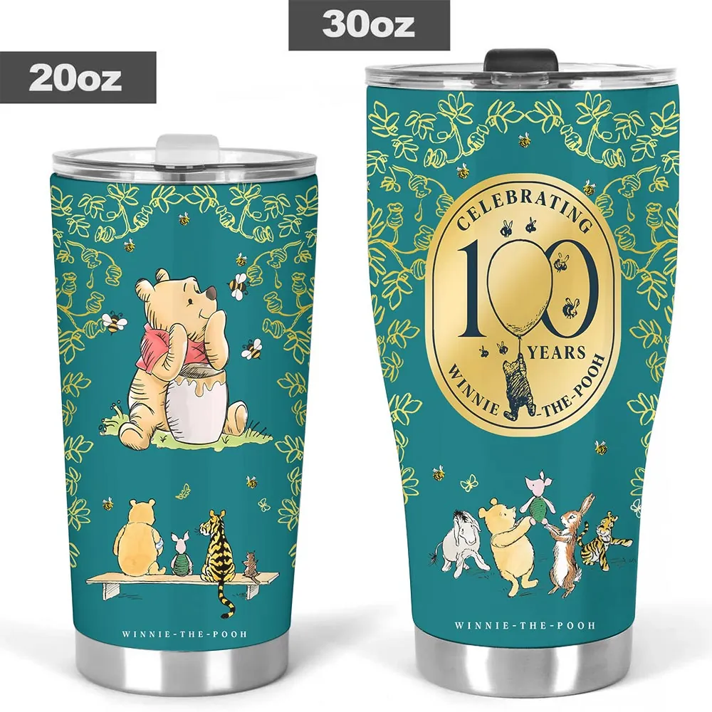 Personalized Winnie the Pooh 100th Anniversary Tumbler Gift