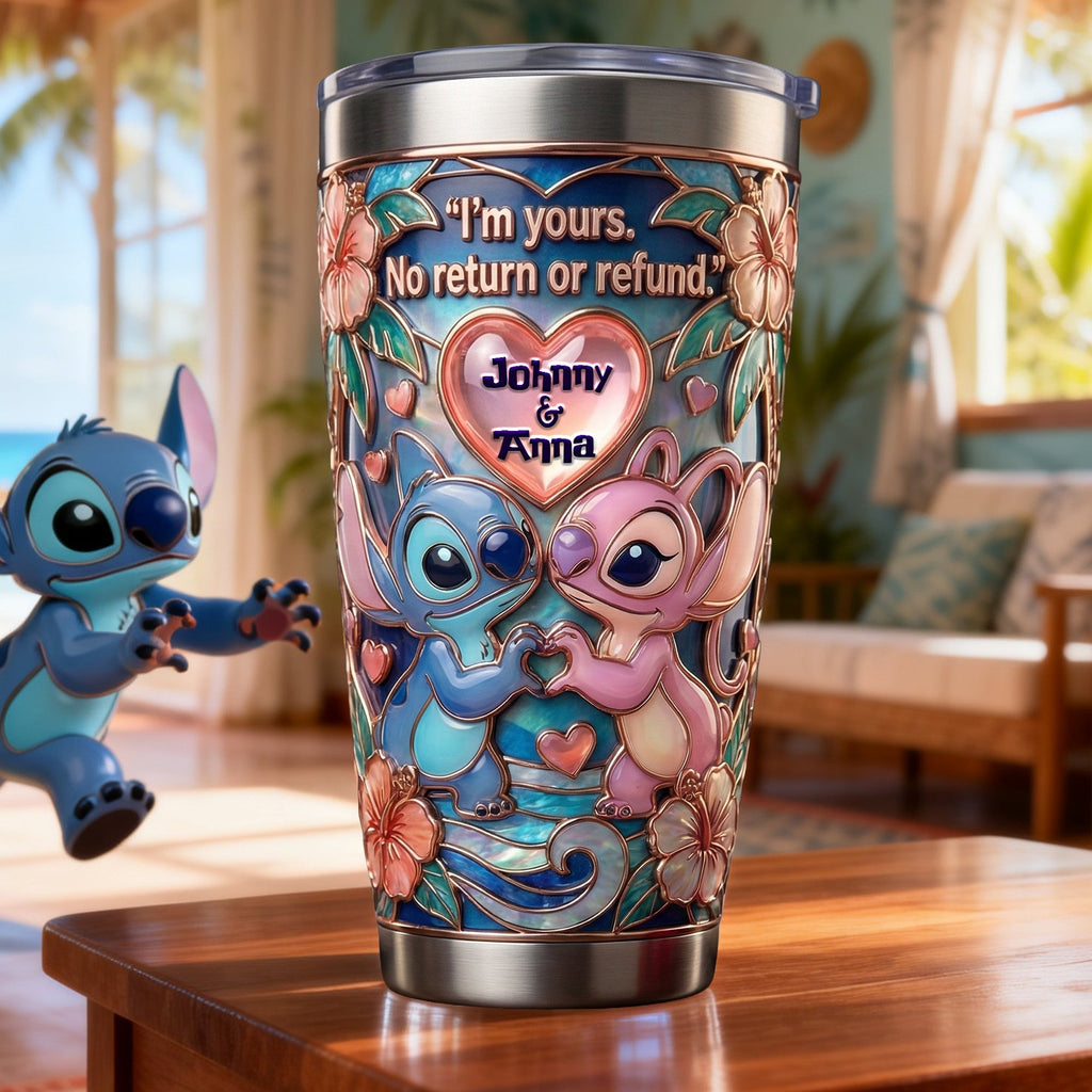 Personalized Tumbler with 3D Effect for Couples | Unique Gift