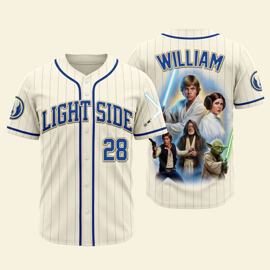 Personalized Dark Side Baseball Jersey Custom Name Gift for Movie Fans