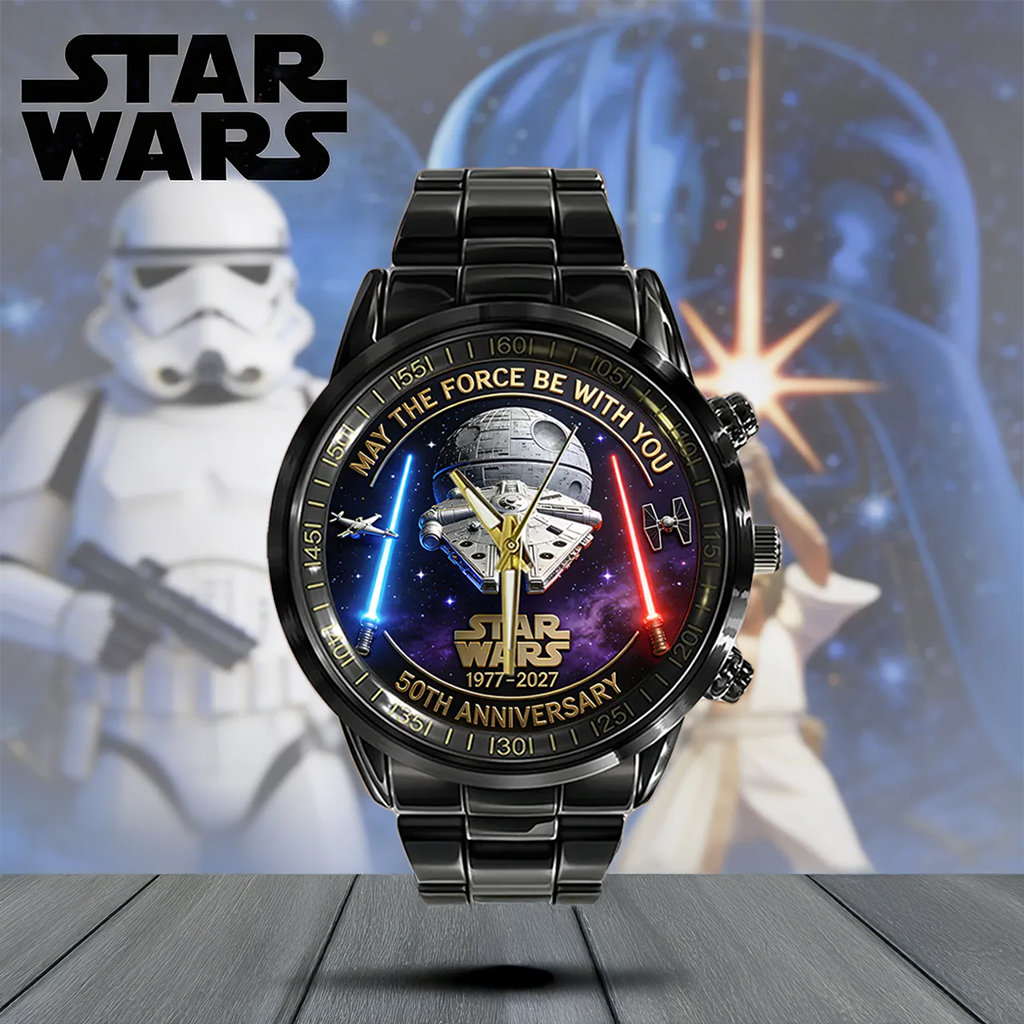 Personalized Star Wars 50th Anniversary Hand Watch Gift for Him