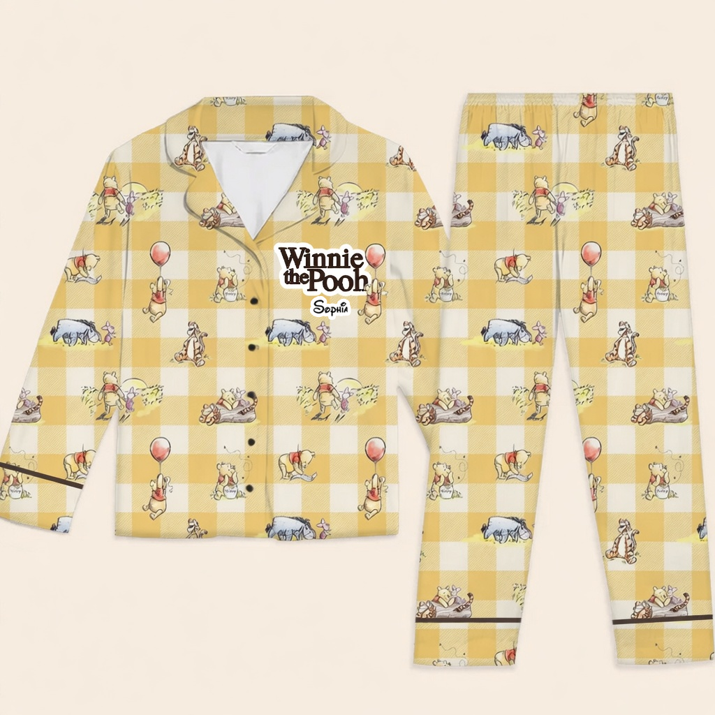 Personalized Winnie the Pooh Pajama Set for Her - Anniversary Gift
