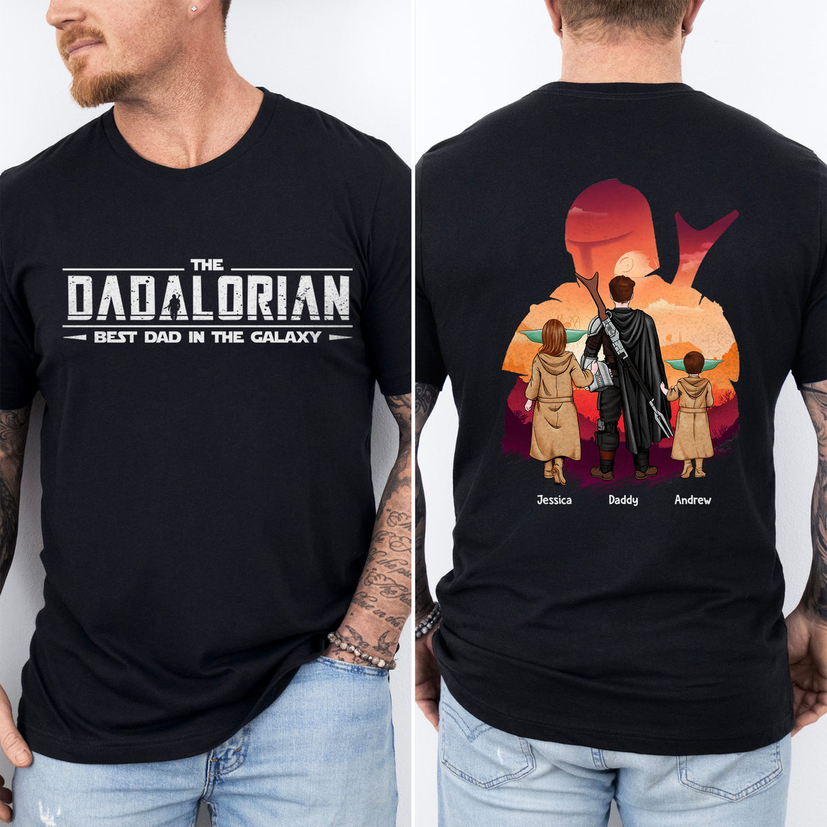 Personalized Dadalorian Shirt Best Dad Gift for Fathers Day