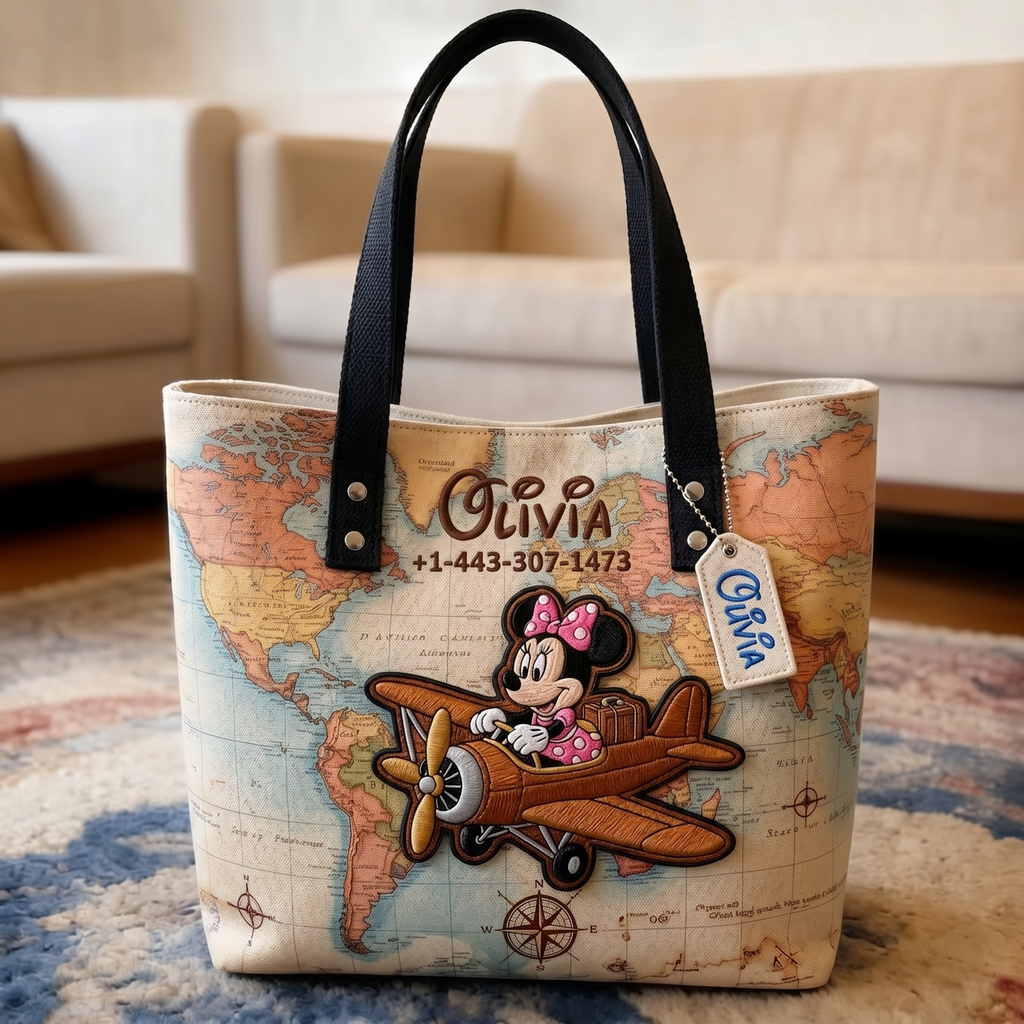 Personalized Travel Tote Bag with Custom Name for Movie Fans