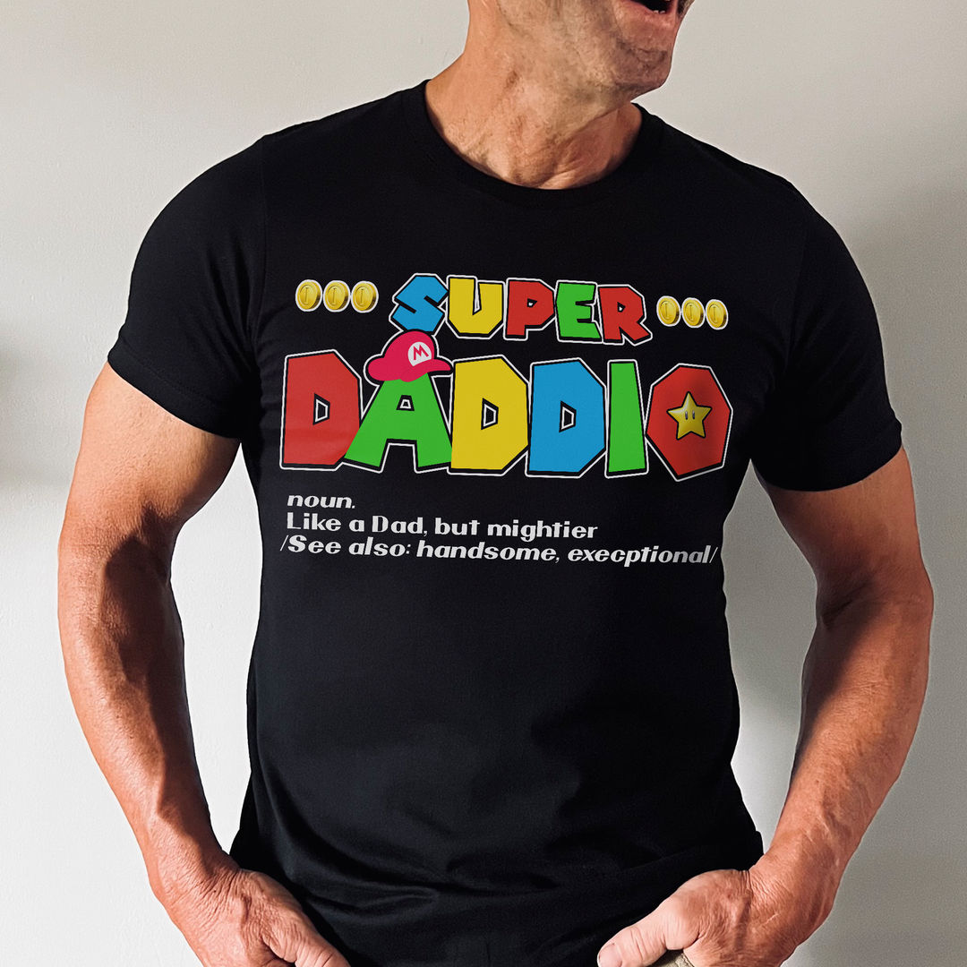 Personalized Super Daddio Shirt Best Dad Ever Gift for Dad