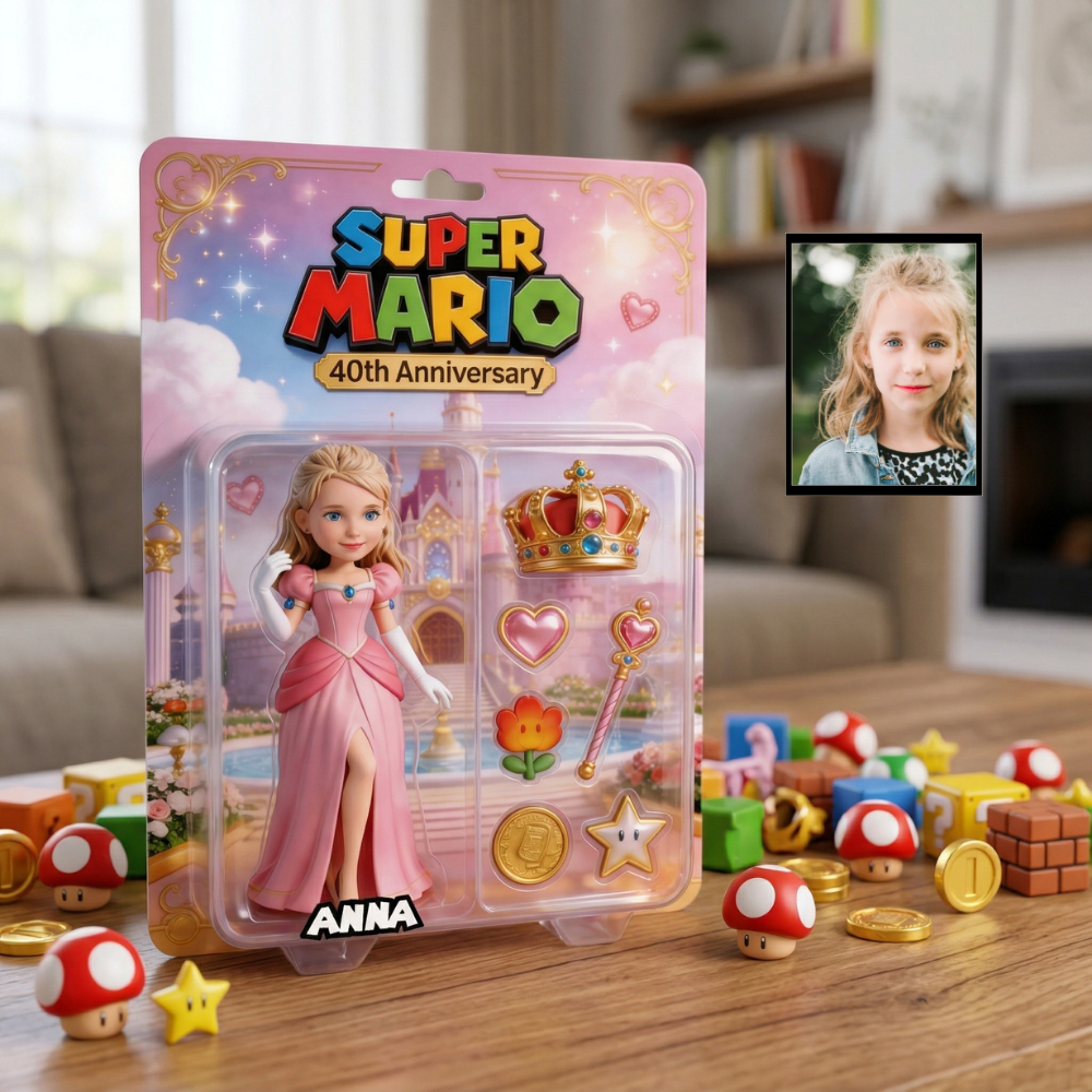 Personalized Super Mario 40th Anniversary Acrylic Plaque Gift for Movie Fans
