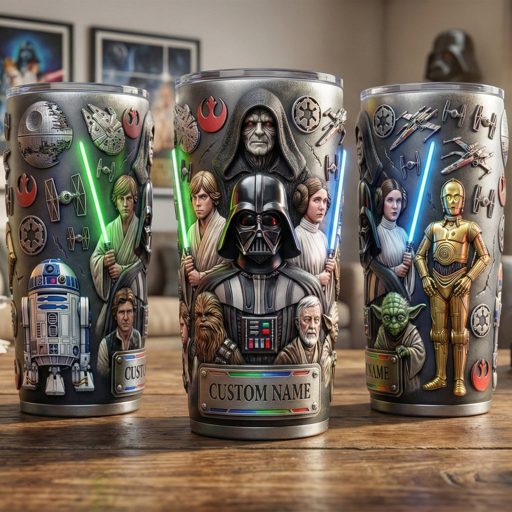 Personalized Space Warrior Tumbler Custom Name Gift for Movie Fans