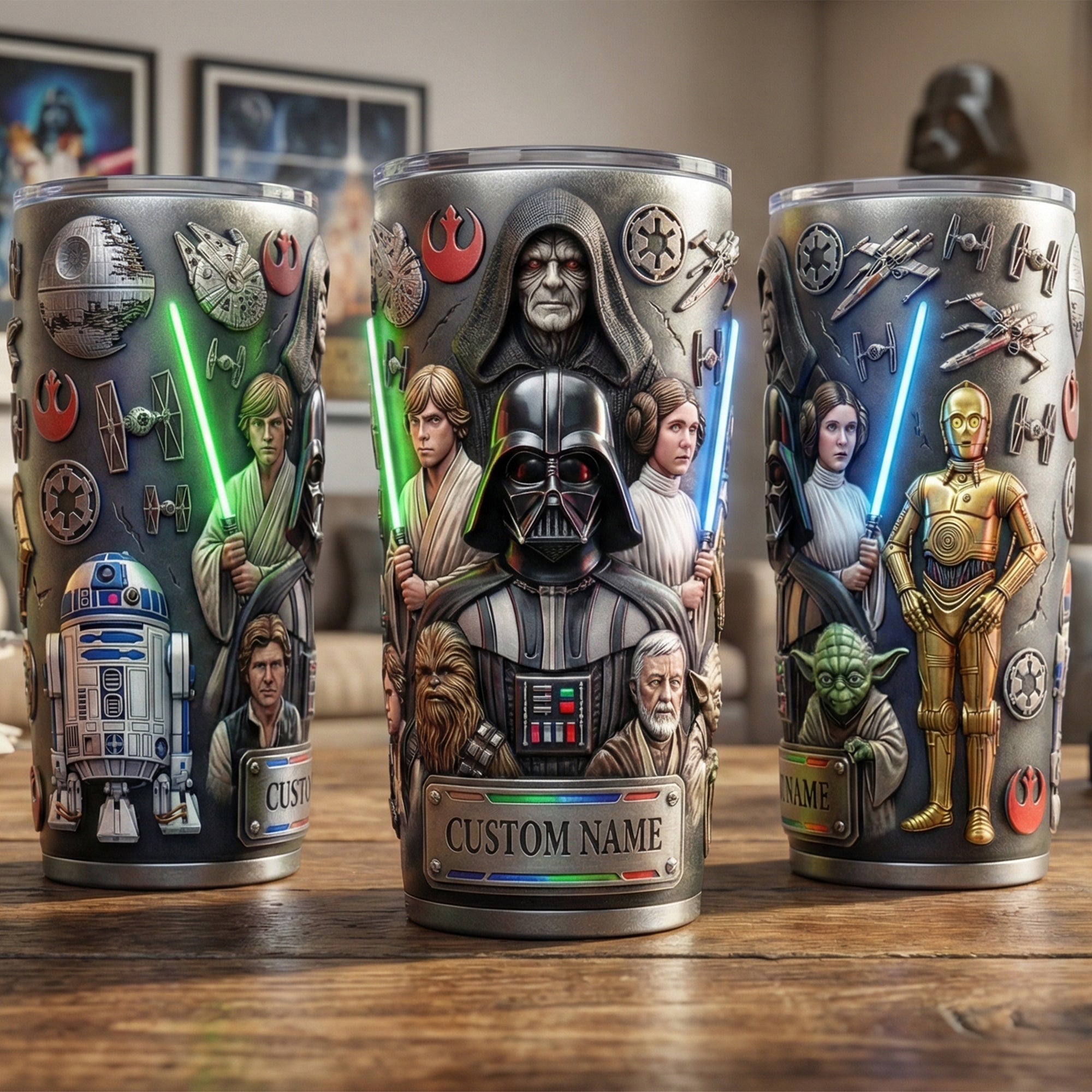 Personalized Space Warrior Tumbler Custom Name Gift for Movie Fans