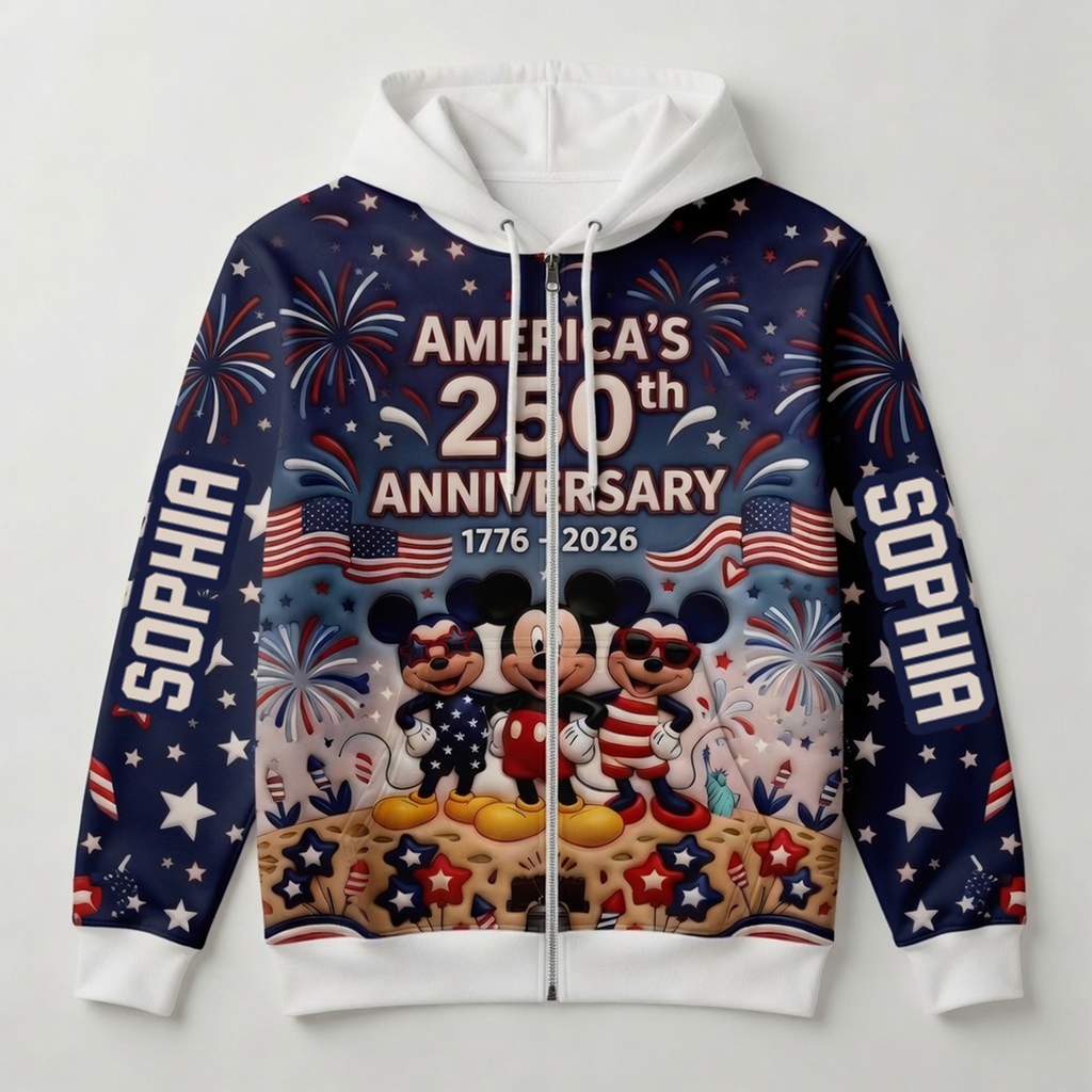 Personalized All Over Print Shirt 250th America Anniversary Gift for Fans