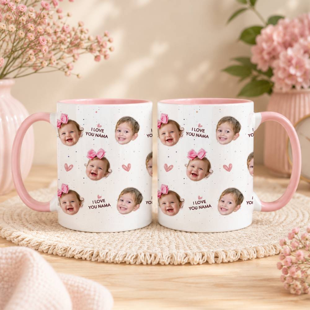 Personalized Ceramic Accent Mug Custom Photo Gift for Dad HN590 - Accent Mug In Full fix GradoCreations
