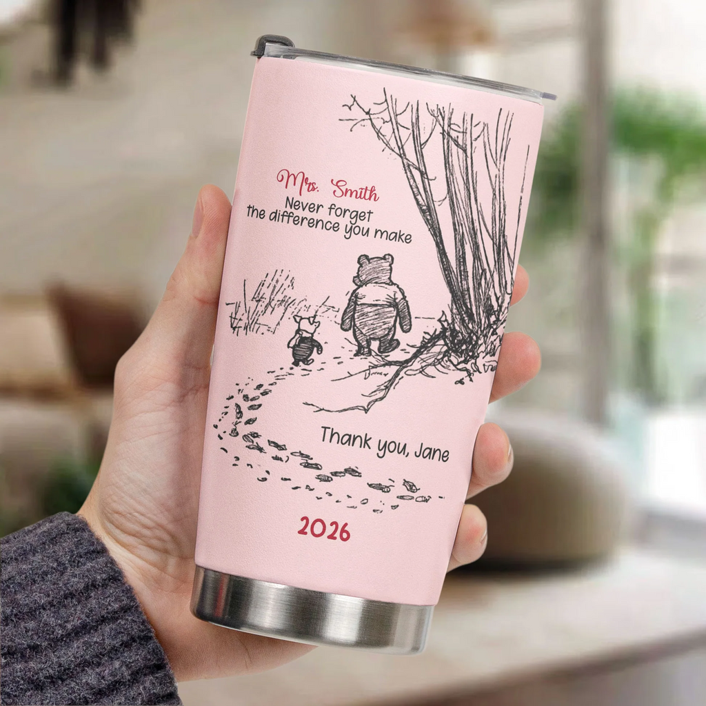 Personalized Teacher Tumbler Drinkware - Thank You Gift