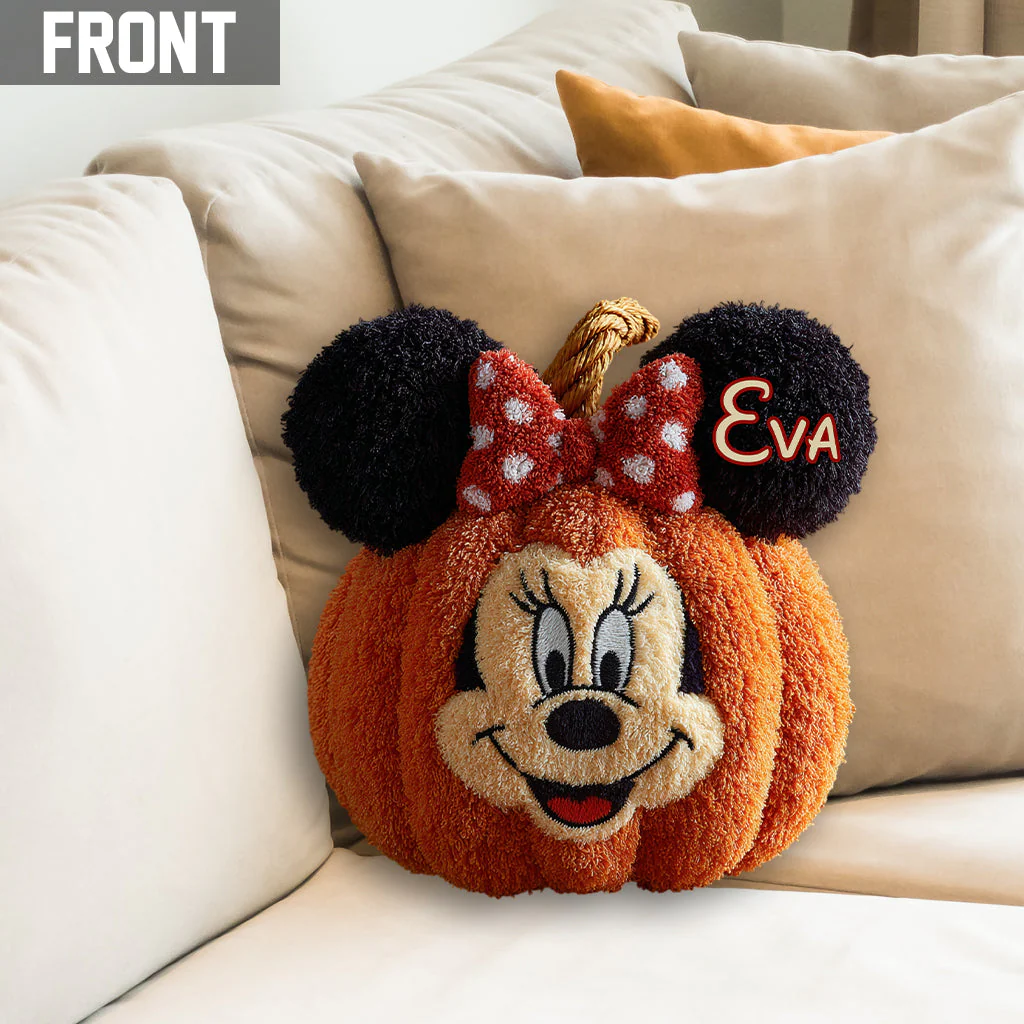 Personalized Pumpkin Shaped Pillow Custom Name Halloween Gift Pillow GradoCreations