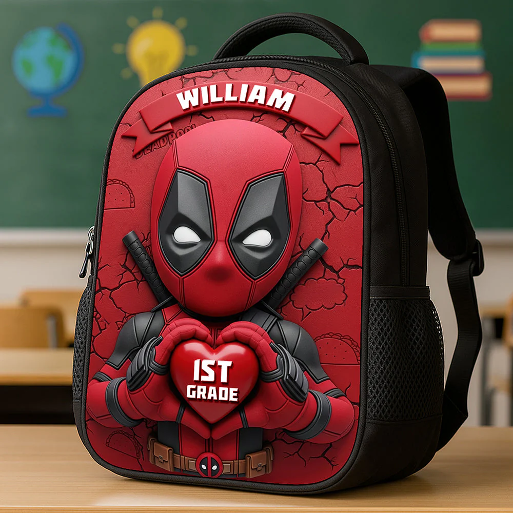 Personalized Cartoon Backpack & Lunch Bag Set for Kids - Back to School Gift