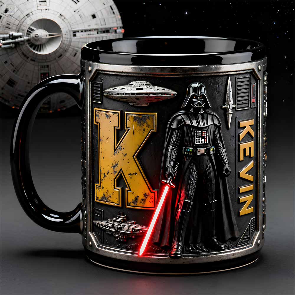 Personalized Darth Vader Mug Custom Name Gift for Movie Fans