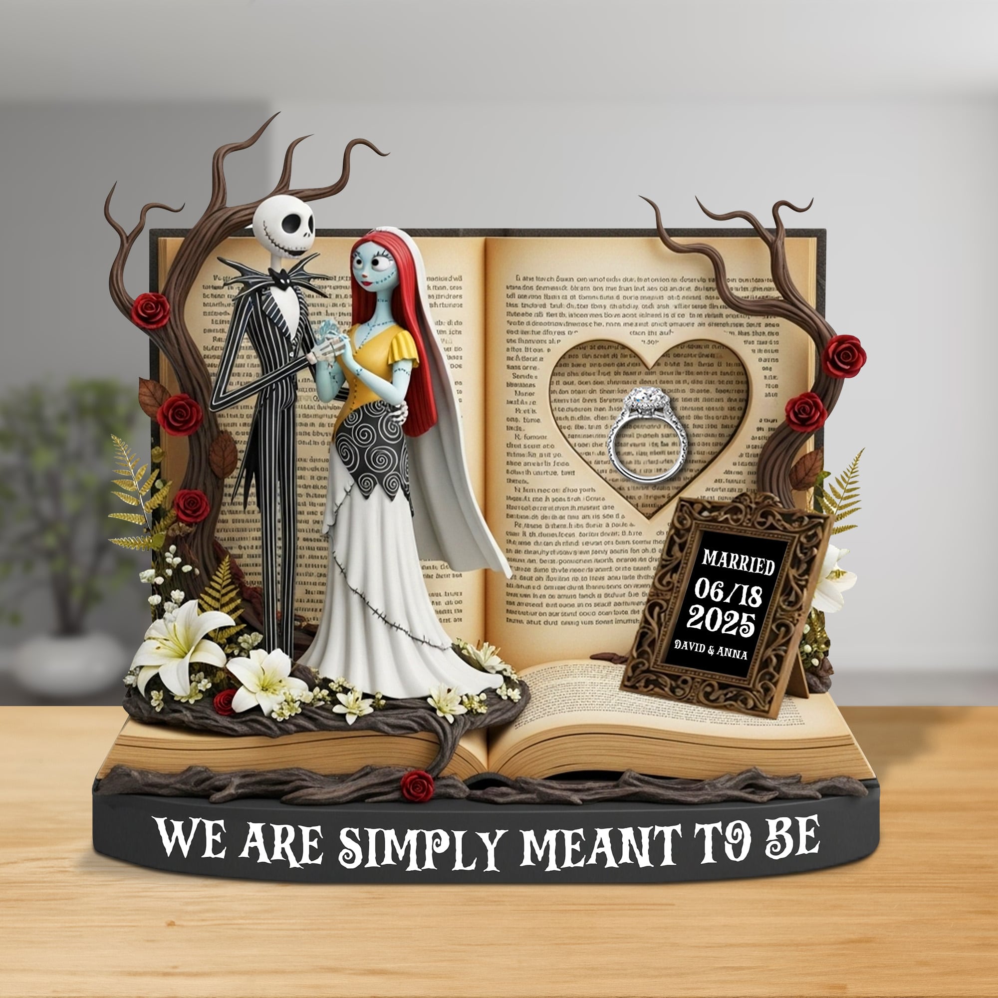Personalized Acrylic Plaque for Spooky Couple Anniversary Christmas Gift