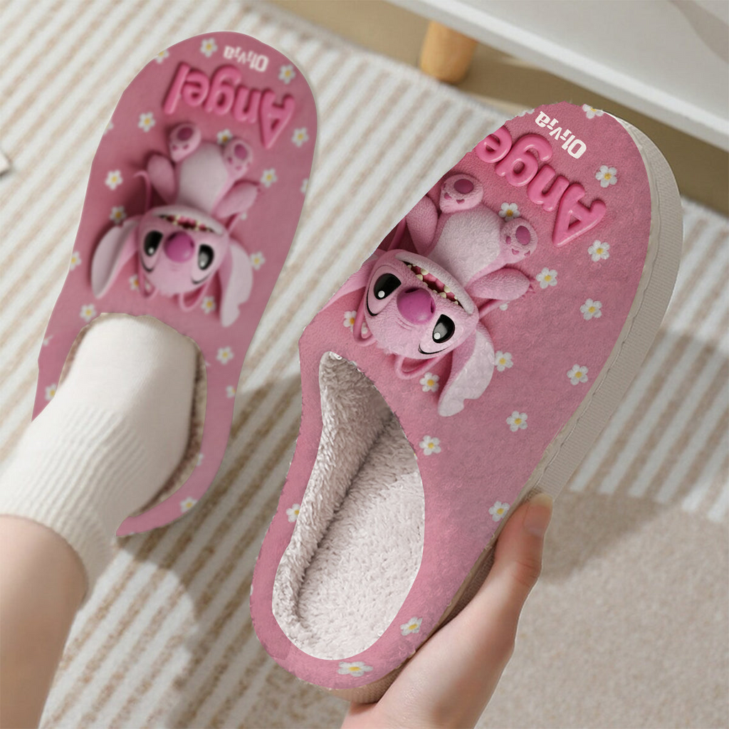 Personalized 3D Inflated Effect Slippers for Kids Custom Name Gift
