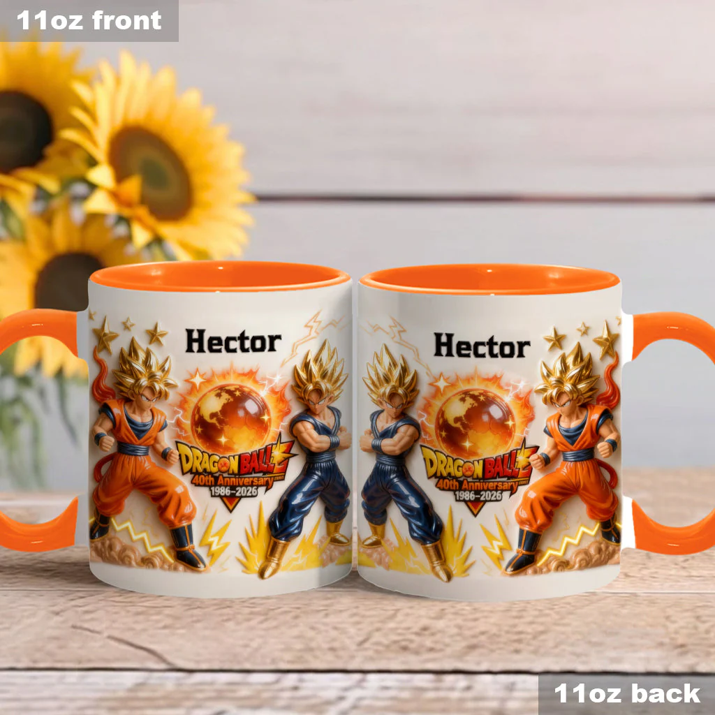 Personalized 40th Anniversary Dragon Ball Mug Custom Name Gift