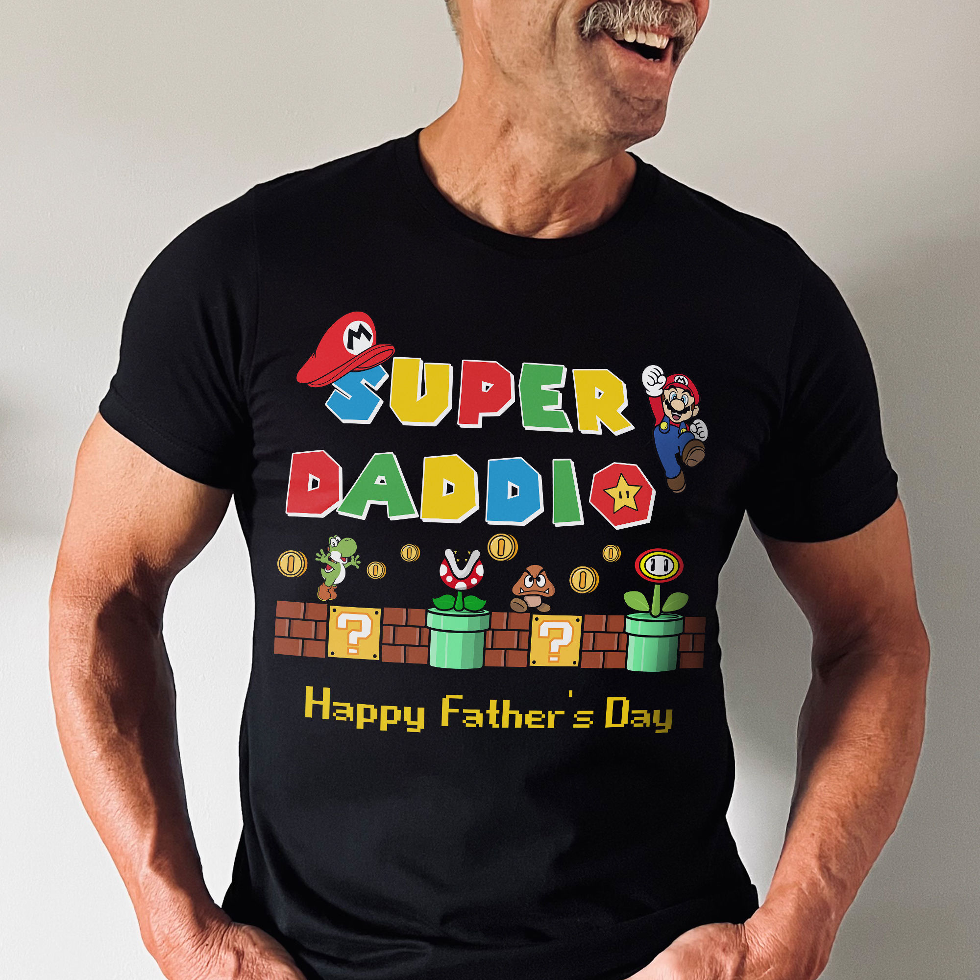 Personalized Super Daddio Shirt Gift for Dad | Cotton Apparel