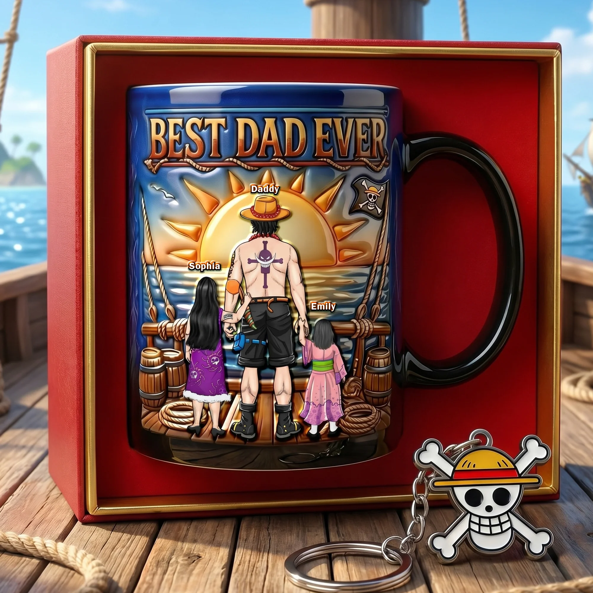 Personalized Best Dad Ever Coffee Mug Custom Name Gift for Father's Day Mug GradoCreations