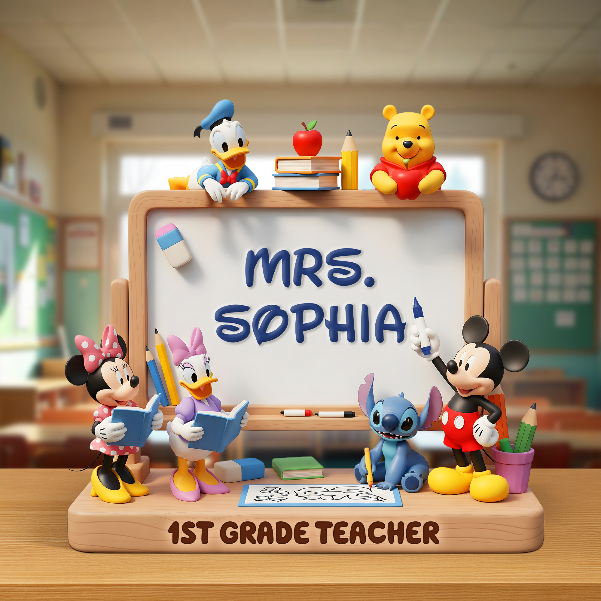 Personalized Acrylic Teacher Plaque Custom Name Gift