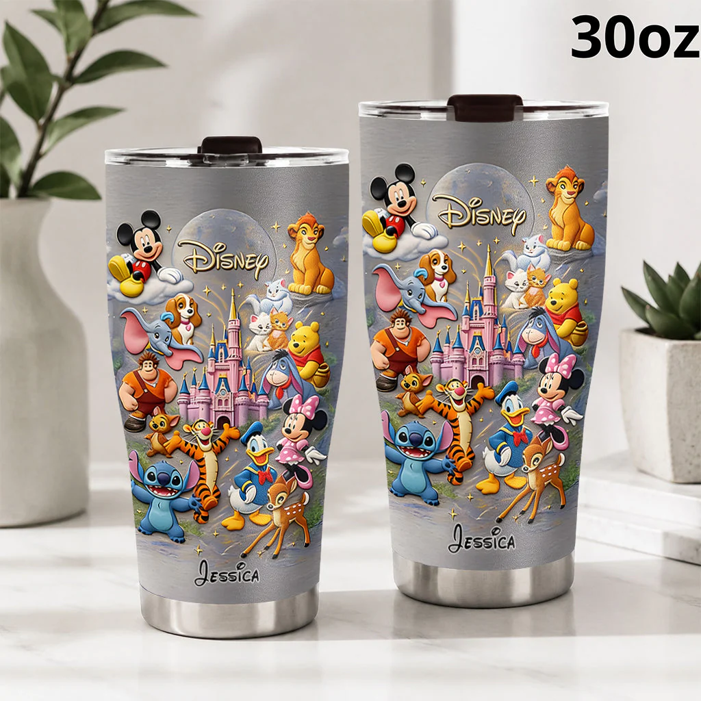 Personalized Disney Tumbler with Magic Mouse & Friends for Her Tumbler GradoCreations