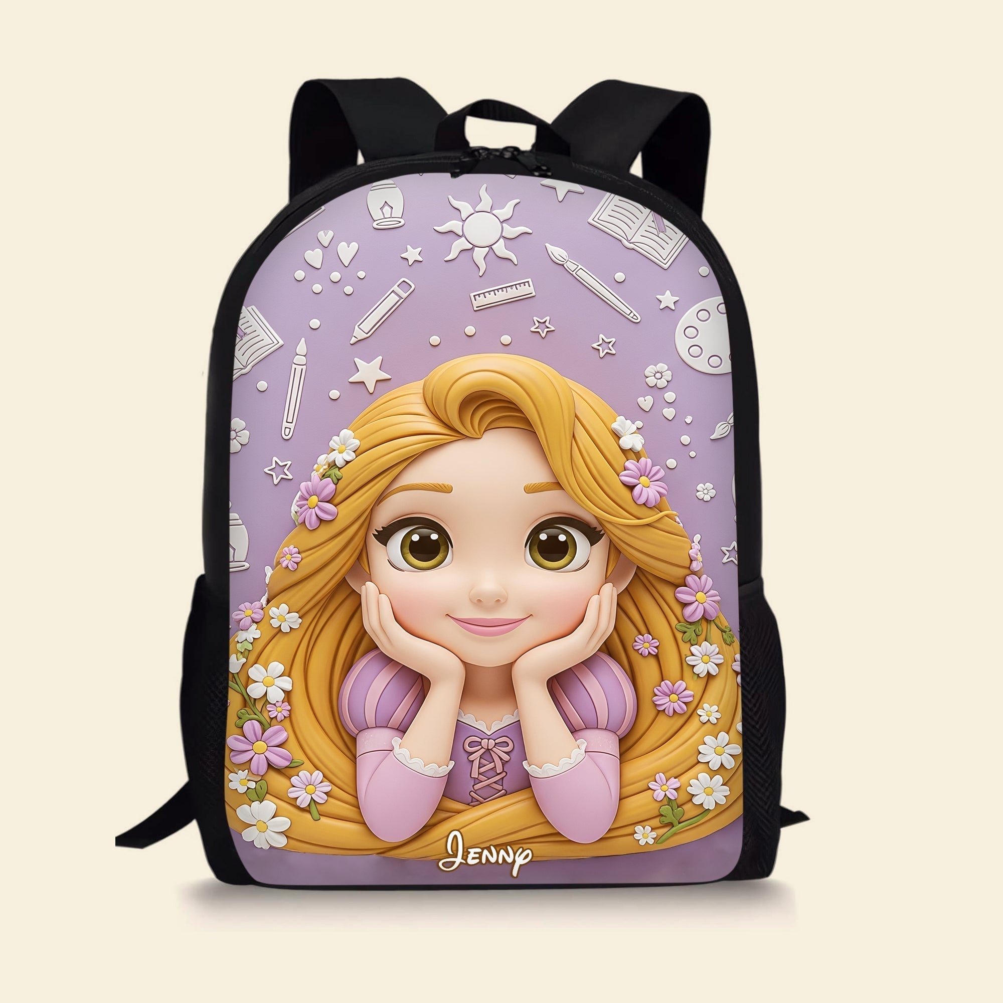 Personalized Cartoon Backpack Set with Lunch Bag & Pencil Case for Girls