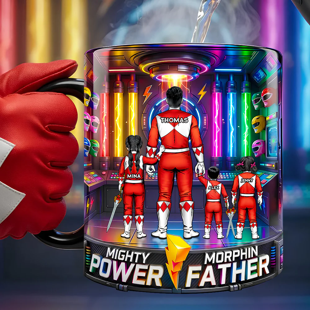 Personalized Mighty Power Morphin Mug for Dad - Unique Gift
