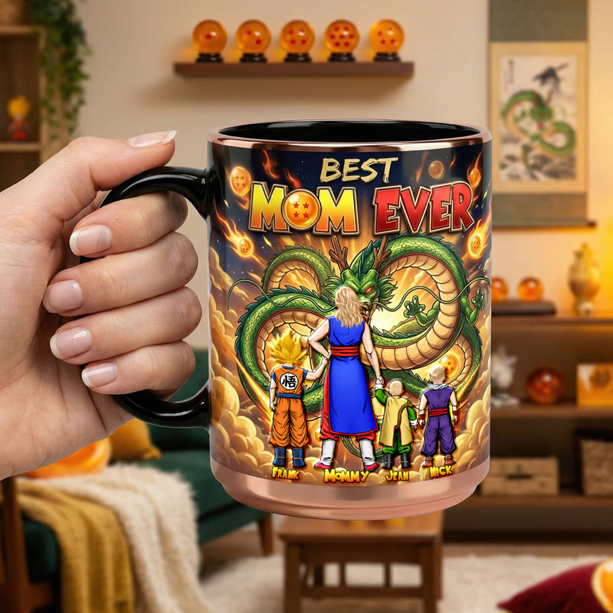 Personalized Dragon Ball Mug Best Mom Ever Gift for Mom