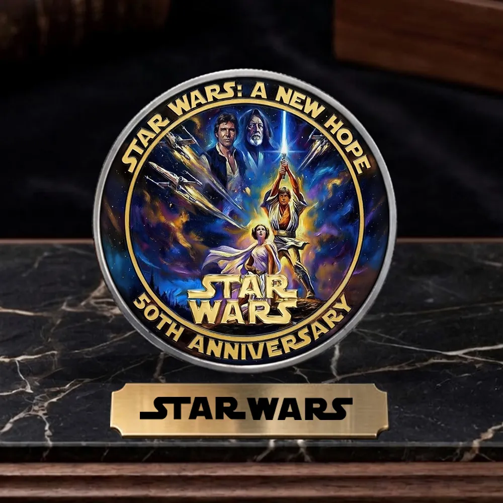 Personalized Commemorative Coin Star Wars 50th Anniversary Gift for Movie Fans