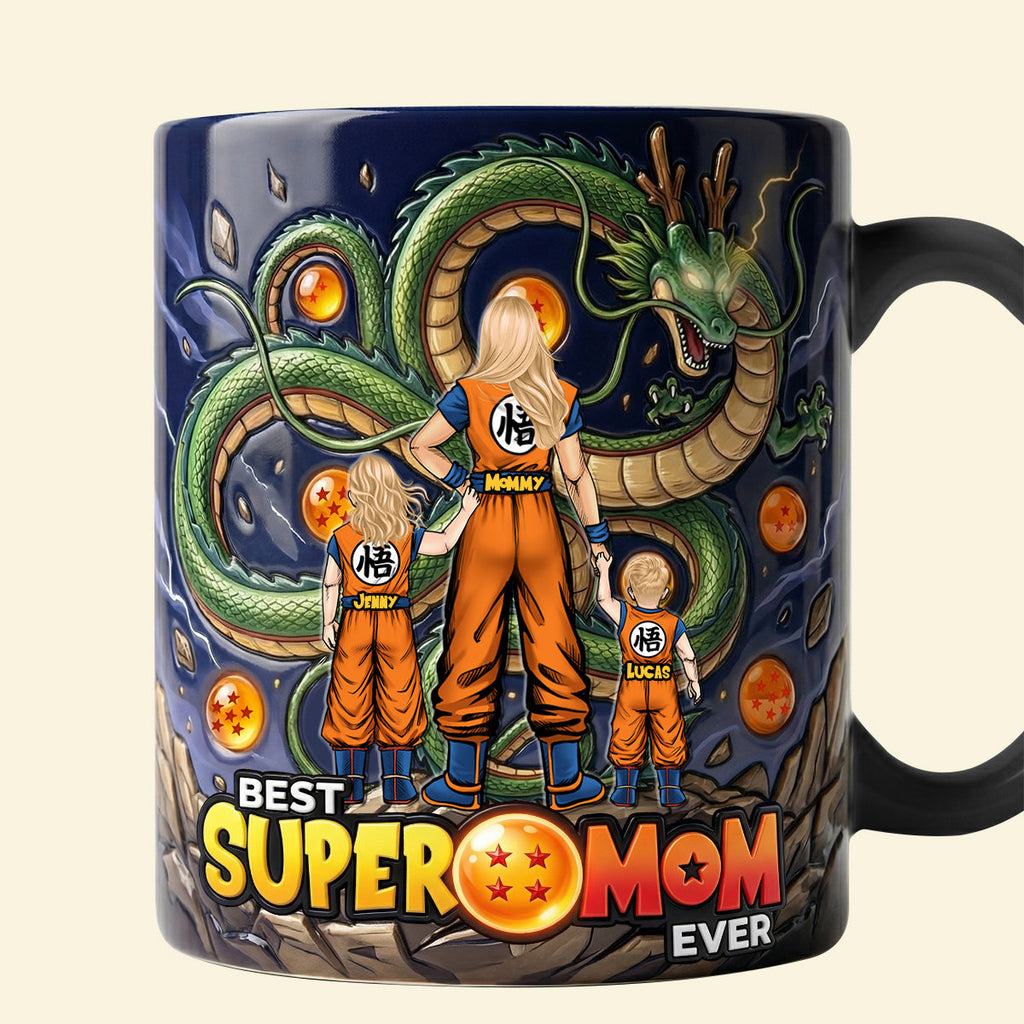 Personalized Dragon Ball Mug Best Supermom Ever Gift for Mom