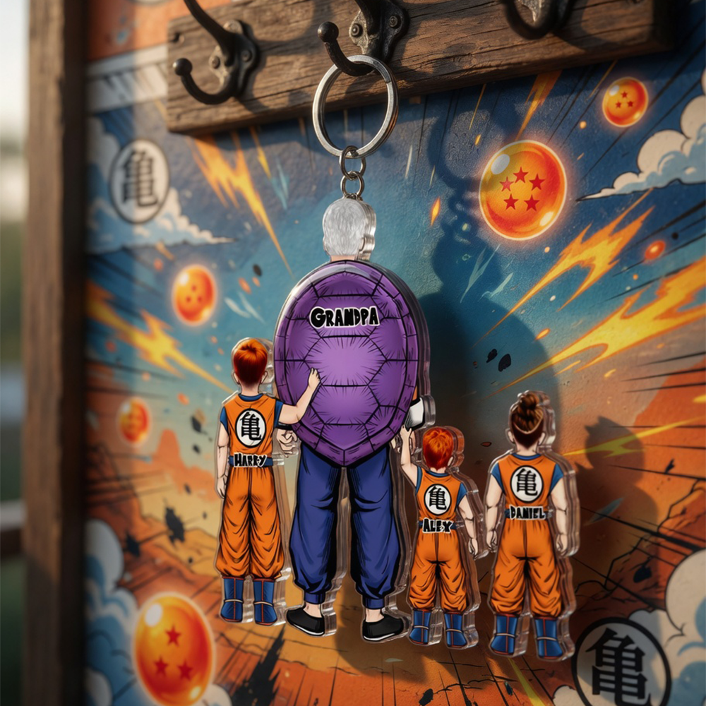 Personalized Acrylic Keychain Gift for Dad | Hero Dad Power
